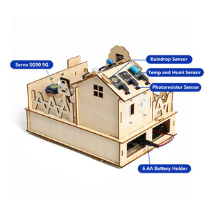 Robotlinking DIY Smart Home Kit für Arduino-Kit Roboter-Starter Automationsprojekte Holzhaus-Lernkit für ESP32