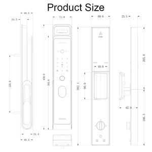 Eseye vendita calda Tuya Ttlock Ble Digital Touch elettronica Smart serrature per porte impermeabili all'aperto Smart Lock con impronta digitale