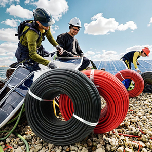 <span class=keywords><strong>PV</strong></span> không thấm nước cáp năng lượng mặt trời đen đỏ solarcable cho tấm pin mặt trời dây cáp & lắp ráp Cáp - Product Image 4