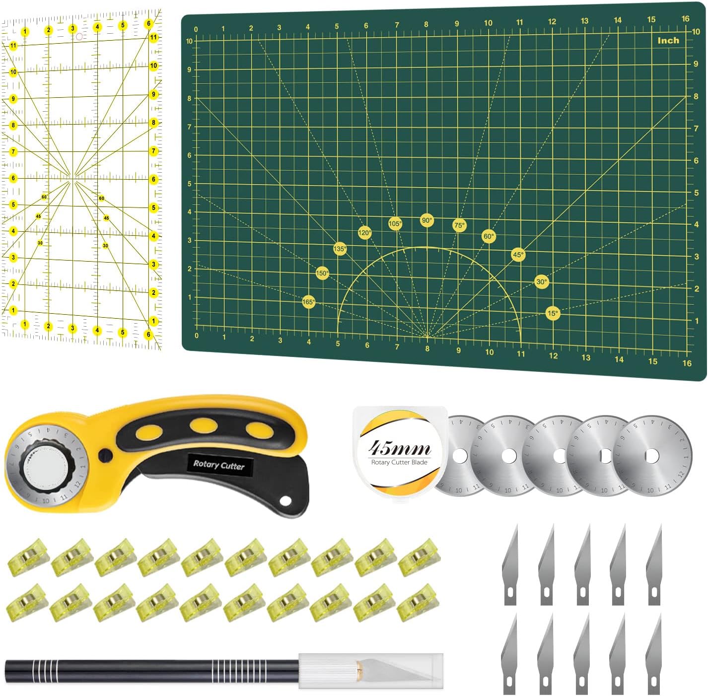 Tapis de découpe Green-A3 et ensemble de couteaux rotatifs