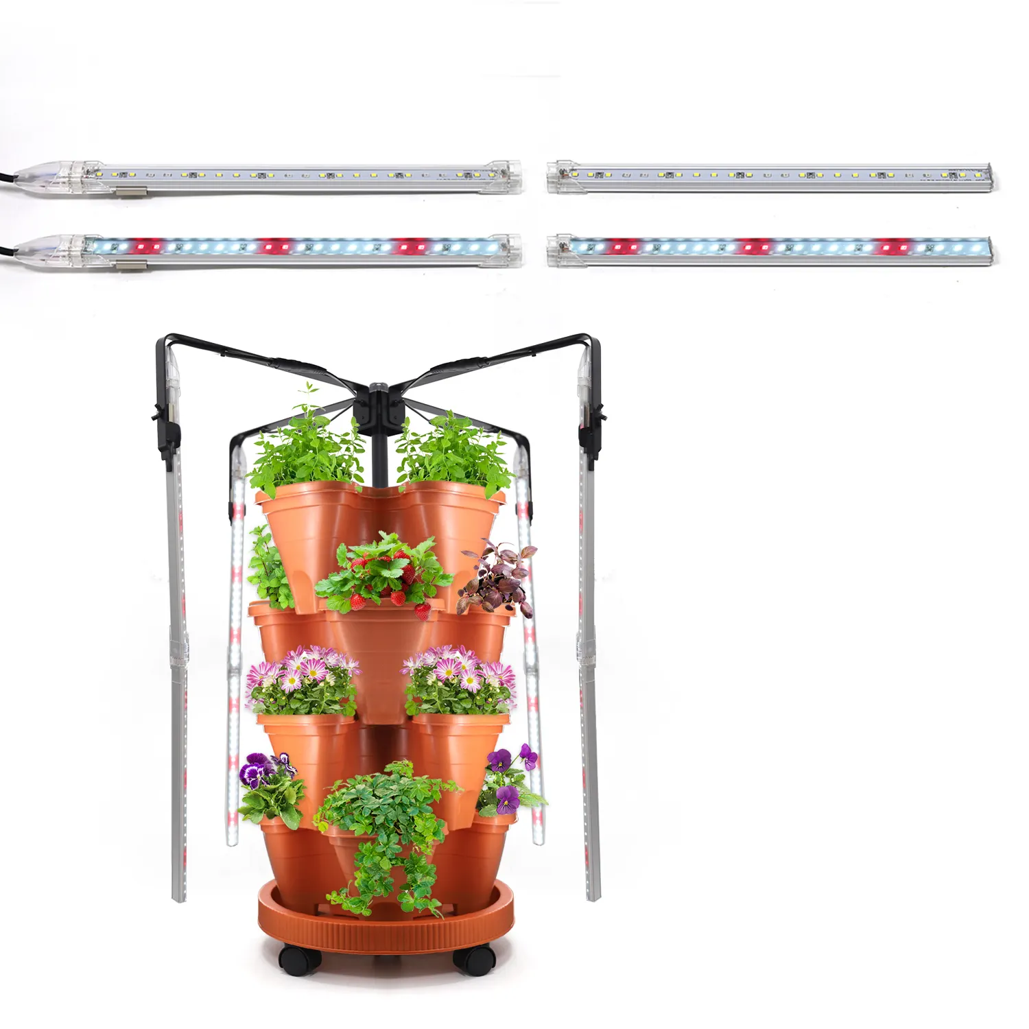 Vasi per la coltivazione di fiori a forma di petalo Jardines Verticales da giardinaggio Indoor torri fioriere per lattuga alla fragola verdure