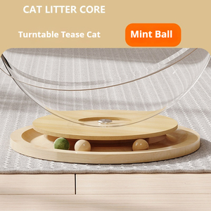 All Year Round Semi-Enclosed Cat Litter with Turntable Built-In <strong>Catnip</strong> Capsule Removable and Washable <strong>Use</strong> for Cats - Product Image 4