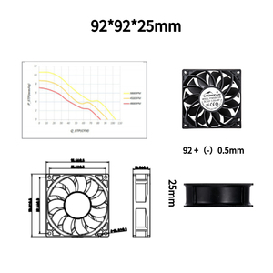 出厂价格高品质80 * 32MM 12V 24 48V DC塑料叶轮轴向冷却风扇 - Product Image 6