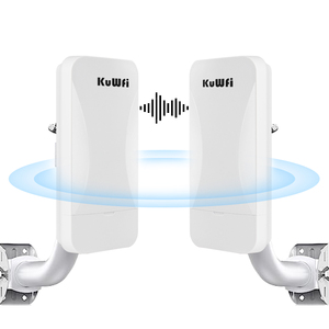 Kuwfi สะพานอีเธอร์เน็ต Wi-Fi P2p CPE 2กม. 24V POE กันน้ำความเร็วสูง Point TO Point สะพานไร้สายพร้อม LAN WAN P - Product Image 6