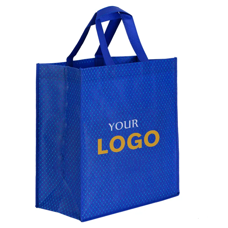 Tas belanja barang kualitas tinggi promosi populer tas tote ramah lingkungan tanpa tenun kustom dengan logo cetak kustom