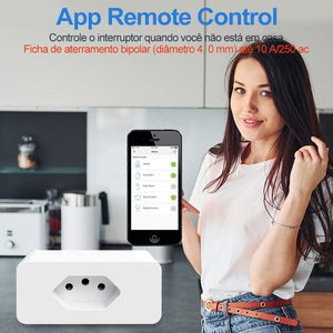 Directo de fábrica Tuya Smart Life APP Controlado Uso doméstico Enchufe inteligente estándar de Brasil con conectividad WiFi - Product Image 6
