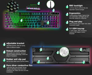 Top Selling Gaming <strong>Keyboard</strong> <strong>Multimedia</strong> <strong>Computer</strong> PC Backlit Gaming <strong>Keyboard</strong> for Professional Gamer - Product Image 6