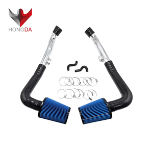 2.5 "ポリッシュシルバーカラー冷気吸気キットNi * ssan 350Z/<span class=keywords><strong>G35</strong></span>用シリコンホースサイドPCVブリーザーホースセット付き