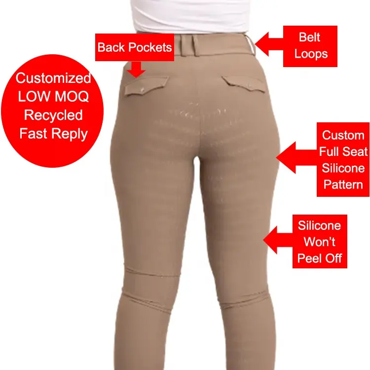 EW Equine Products Feminino Aderência Equitação Legging Mulheres Calças Cavalo Atacado Equitação Calças Justas Roupas Equestres