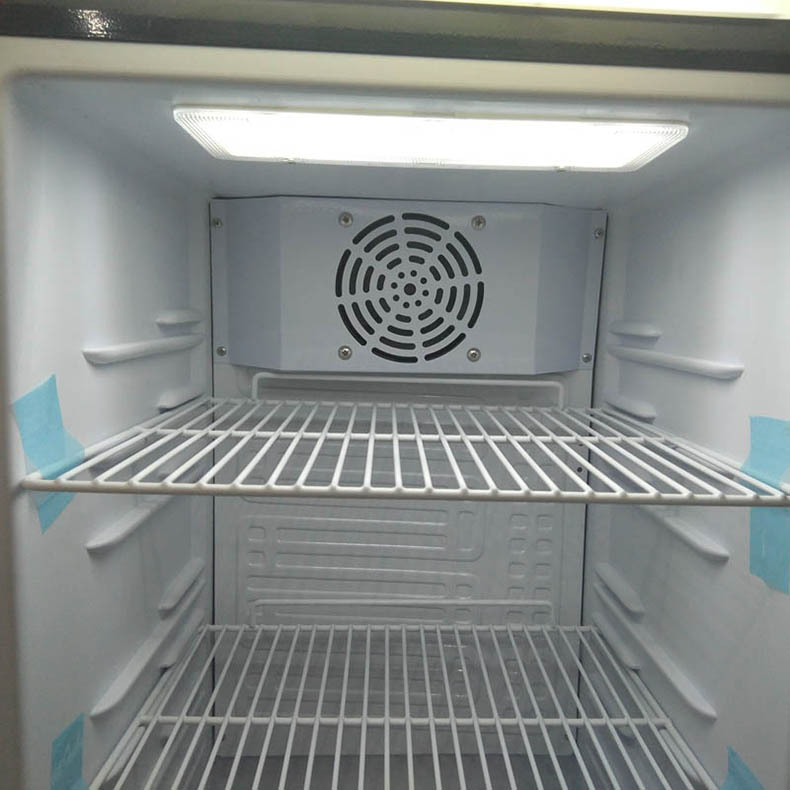 80L color injected beverage can refrigerated showcase countertop display fridge