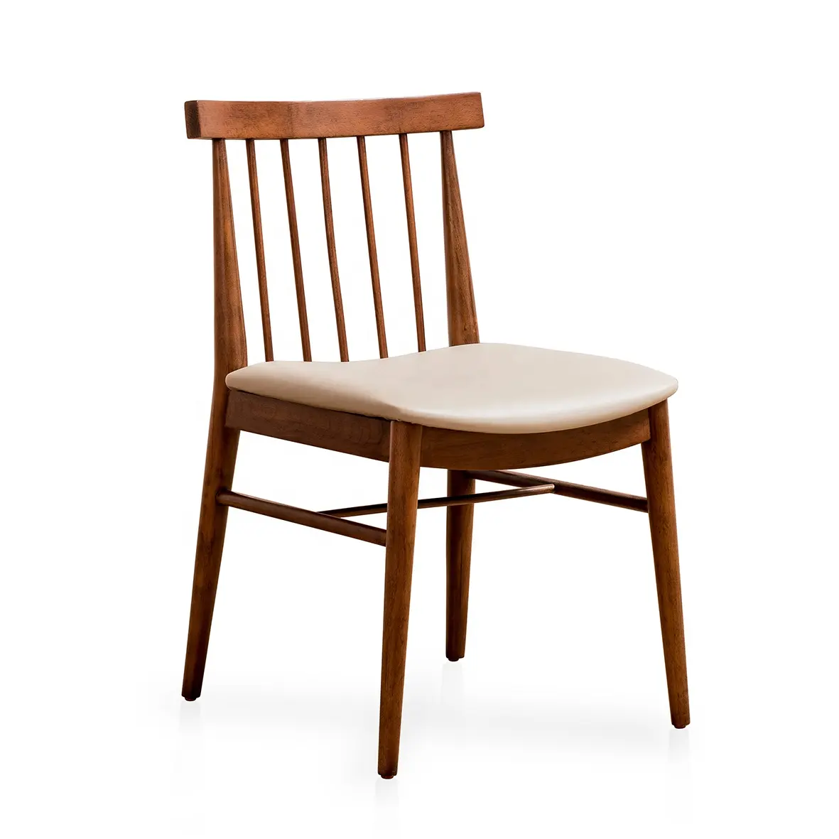Оптовая продажа с завода, стул для ресторана, прочный обеденный стул из твердой древесины, грецкого ореха