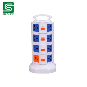 Multi Presa di corrente Desktop di Estensione Presa di Corrente con Interruttore USB Torre di Presa