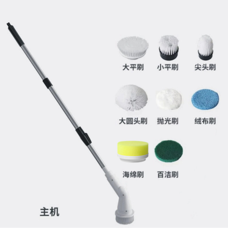 Long-handled cleaning brush A095 - 8 brush heads version