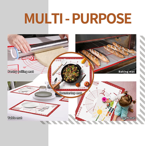 Cấp thực phẩm Silicone Pastry mat với không trượt trở lại & Đo lường đánh dấu-lý tưởng cho nướng, Bột nhào & cán - Product Image 2
