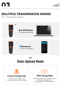 XB-M82 Syble <strong>New</strong> <strong>Style</strong> QR Code <strong>Reader</strong> with Display Screen 2D Wireless Barcode Scanner - Product Image 4