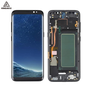 จอ OLED ขนาด5.8นิ้วอุปกรณ์ดิจิไทเซอร์หน้าจอสัมผัสสำหรับซัมซุงกาแล็คซี่ S8 SM-G950จอแสดงผล LCD ของแท้พร้อมกรอบ