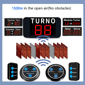 LED Token numero prendere un numero di sistema di gestione della coda Wireless sistema di visualizzazione a 3 cifre in spagnolo con il prossimo pulsante di controllo - Product Image 6