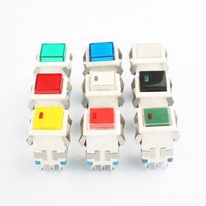 Werkseitig hochwertiger 3a 250V quadratischer mehrfarbiger elektrischer Druckknopf schalter mit Licht - Product Image 4