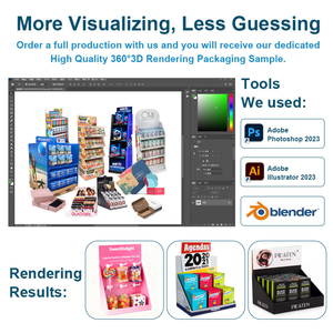 Biểu tượng tùy chỉnh truy cập hộp hiển thị hàng đầu hộp cho cây gai dầu Gummies khuyến mãi các tông Countertop hộp hiển thị Đồng bằng màu trắng - Product Image 4