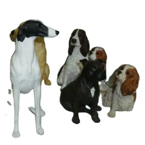 Resina estatua realista perro figura modelo Polyresin de perro personalizado