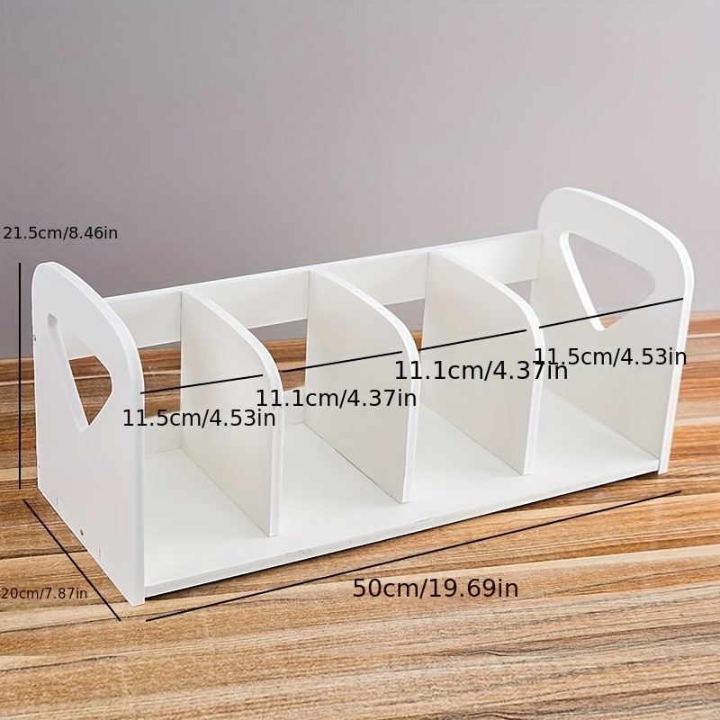 Large white rounded bookshelf
