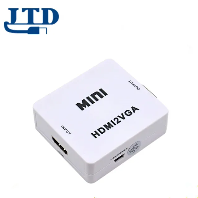 อะแดปเตอร์แปลง HDMI เป็น VGA + เสียง HDMI2VGA 1080P สำหรับเชื่อมต่อแล็ปท็อปพีซี
