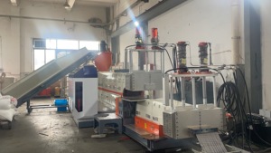 300千克/hr LLDPE HDPE废塑料原料机械回收造粒机造粒机塑料造粒机 - Product Image 2