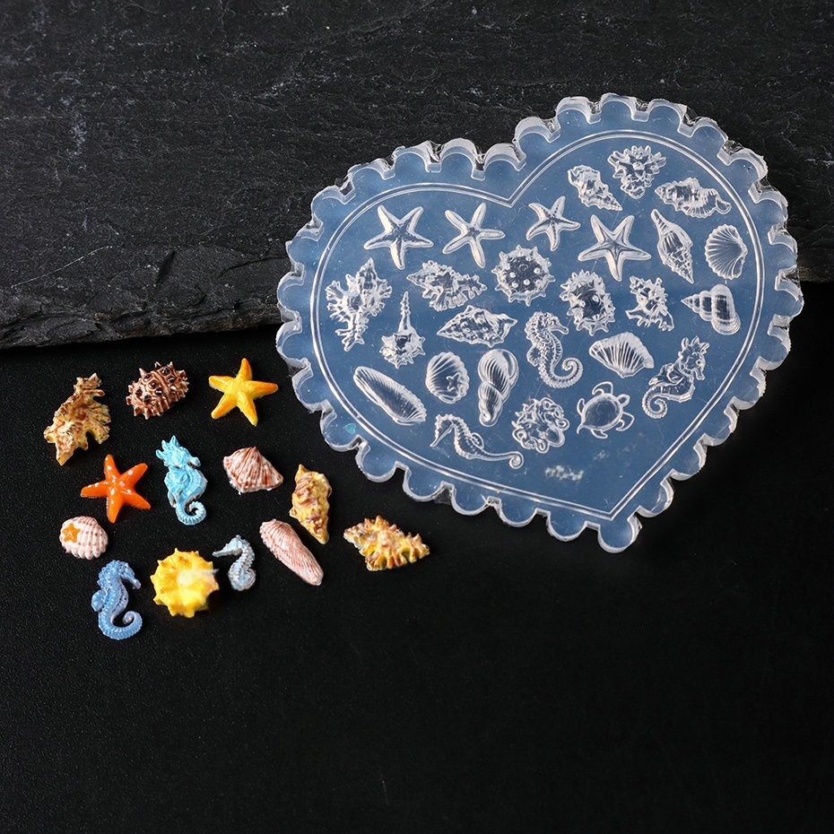 15 moules en silicone en forme de coeur