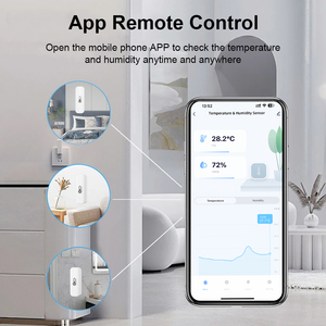 Higrómetro de detección remota Tuya WIFI, alarma infrarroja de alta precisión para seguridad del hogar, Material ABS, red inalámbrica, uso doméstico - Product Image 3