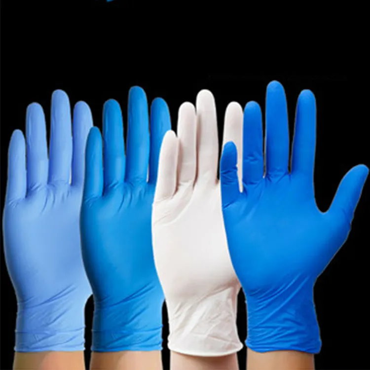 Blue Clear Black Color Cheap Custom Nitrile PVC Gloves Powder Free Examination Disposable Clean Latex Vinyl Nail Gloves