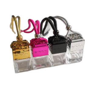 8ml rechargeable vide carré verre voiture suspendu pendentif parfum parfum aromathérapie diffuseur bouteille pour désodorisant - Product Image 2