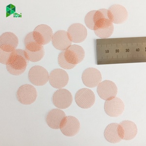 Saf Cu 99.9% bakır 20 40 60 80 100 örgü yuvarlak daire düz bakır örgü dokuma tel tel örgü elek filtre disk - Product Image 2