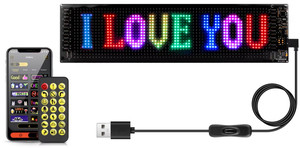 Programmable <strong>LED</strong> Matrix Panel for Advertising or DIY Use Small Screen Animation 5V <strong>LED</strong> Sign for Car Party Festival Home Decor - Product Image 2