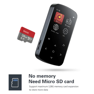 เครื่องเล่น MP3ขนาดเล็กแบบมีคลิปสำหรับเล่นกีฬาพร้อมบลูทูธ5.2เครื่องเล่นเพลงแบบ lossless HI-FI แบบพกพาวิทยุเอฟเอ็มเครื่องบันทึกเครื่องวัดจำนวนก้าว - Product Image 2