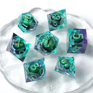ชุดลูกเต๋า RPG Resin D และ D 7ชิ้นหลายสี D & D ลูกเต๋าหลายรูปแบบดันเจี้ยนและเกมเล่นตามบทบาทและเกมบนโต๊ะอื่นๆ - Product Image 1