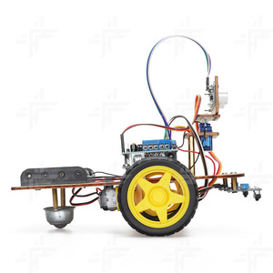 Intelligentes Roboter auto programmier bares Zweirad-Ultraschall-Hindernis vermeidung DIY-Lackierauto-Roboter-Kit, kompatibel mit Arduino