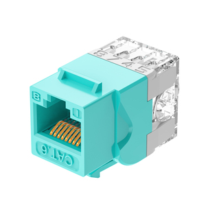 高品质Cat 6a Cat 5e Utp 8p8c 180度角梯形插孔网络模块Utp - Product Image 1