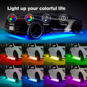 カラフルな12VAPPコントロールカー<span class=keywords><strong>LED</strong></span>ライトアンビエントアンダーグローライトエクステリアカー<span class=keywords><strong>LED</strong></span>ストリップライト