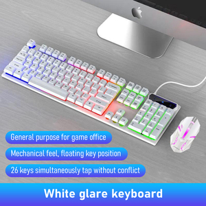 Juego combinado de ratón y teclado para juegos con cable, interfaz USB, retroiluminación de 104 teclas, teclados de Juegos de ordenador impermeables para jugadores - Product Image 4