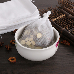 Bolsa de té de nailon reutilizable de tela no tejida biodegradable con logotipo, bolsa piramidal de filtro de té con cordón, bolsa de té vacía personalizada - Product Image 6