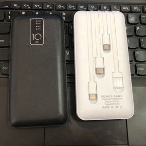 Best Quality Pawar Bank 10000mah Power Banks Portable Power Bank 10000mah with Built-in Cable Micro USB <strong>Input</strong> Double USB <strong>Output</strong> - Product Image 2