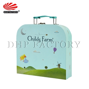 Custom Logo <strong>Round</strong> Shaped <strong>Toy</strong> Big Storage Luxury Decorative Paper Cardboard Suitcase Packaging <strong>Box</strong> With Handle - Product Image 4