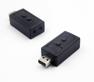 ミニ外部USB2.0サウンドカード7.1チャンネル3Dバーチャルオーディオマイクスピーカーアダプターマイク3.5mmジャックステレオヘッドセット - Product Image 2