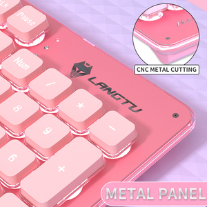 OEM-teclado de máquina de escribir Retro, teclado inalámbrico RGB colorido para juegos, 2,4g, óptico, USB, combinación de ratón - Product Image 3