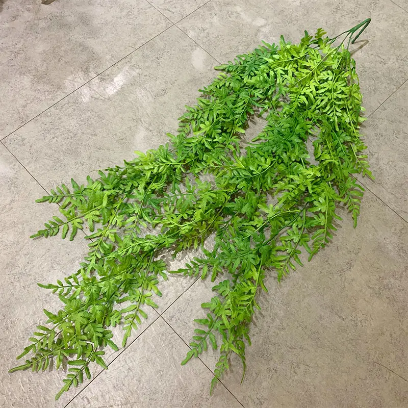 Helecho colgante de pared, enredadera Artificial para decoración de boda, flores, planta falsa de plástico, flor Artificial de ratán