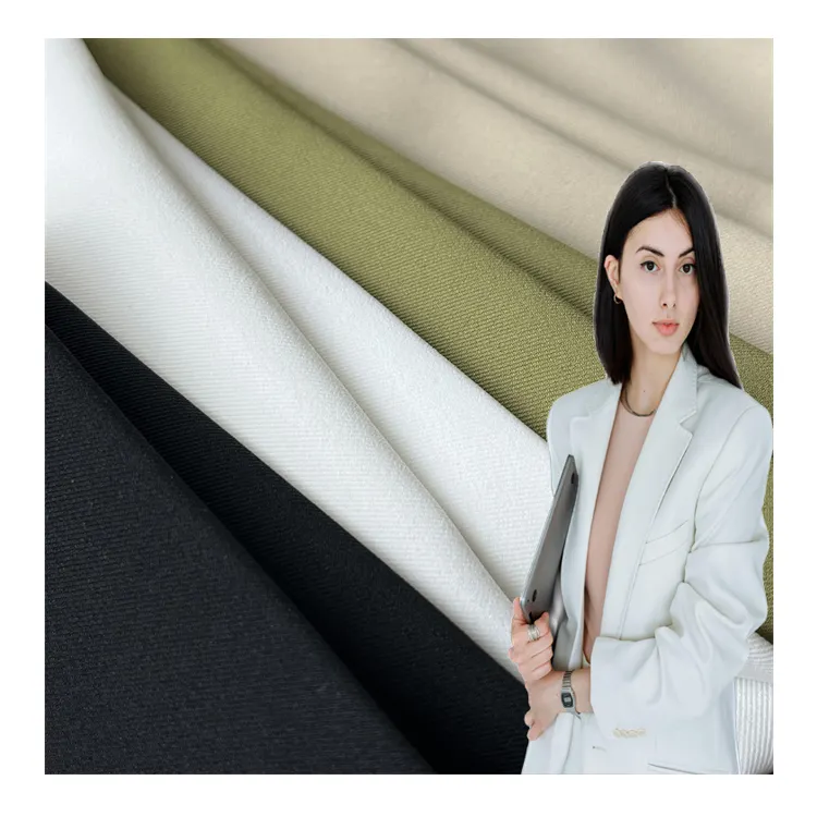 einfache pflege bunte gewebe 93% polyester 4 weg stretch stoff für damen anzüge