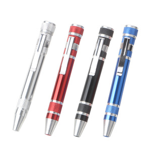 Cacciavite a penna di precisione portatile multifunzione otto in uno strumento di riparazione per telefono cellulare con slot Phillips torce per torcia - Product Image 1