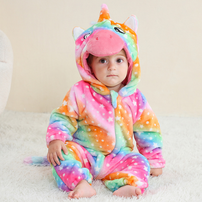 Combinaison rampante licorne arc-en-ciel