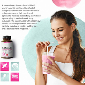 Çok kollajen peptitler kapsül (tip I, II, III, V, X) ekstra mukavemet hidrolize saf Protein tozu cilt ve tırnak - Product Image 5
