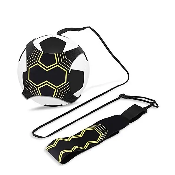 Actearlier معدات التدريب على كرة القدم ركلة حزام الرياضية سولو لكرة القدم ركلة عودة حزام مدرب يناسب الكرة الحجم 3 4